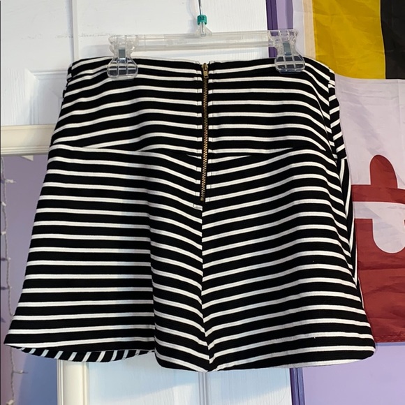 Striped Mini Skirt w Zip - Picture 2 of 3